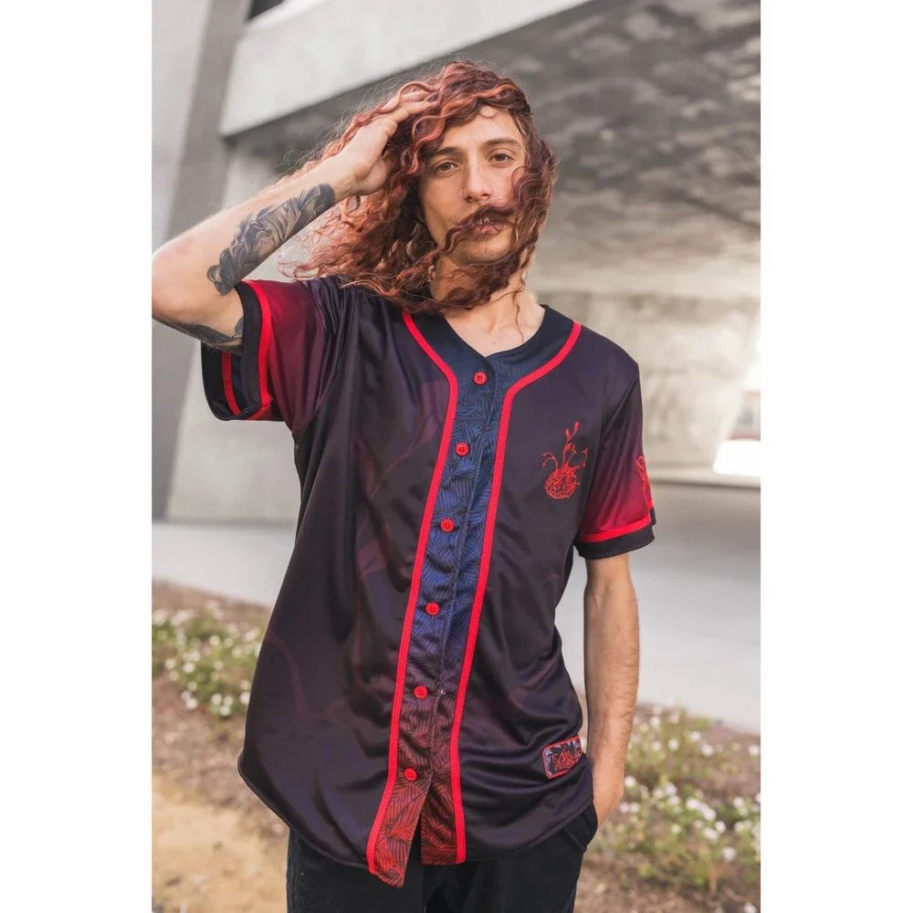 Ganja White Knight Bassline 2.0 Reversible Baseball Jersey Size M Medium